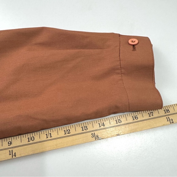 Vintage 80s London Fog Trench Coat Women’s Sz 12 Orange Fall Jacket Amish Style - Picture 11 of 12